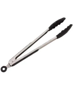 Crestware BSFT12 Food Tong, 12in., silicone, black