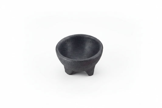 HS Inc NHS1006DX6-CH 10 Oz Molcajete Salsa Dish Polypropylene Charcoal 4 Inch 6 Packs