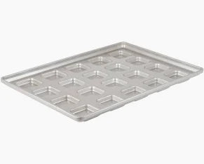 Chicago Metallic 22 Gauge Aluminized Steel Square Ciabatta Roll Pan - Band in Rim 46351