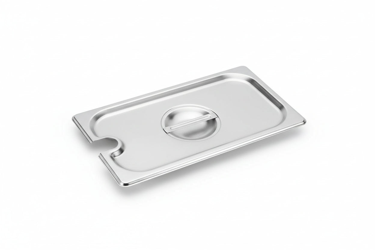 Browne Foodservice 575549 Steam Table Pan Lid, 1/3 Size, Notched