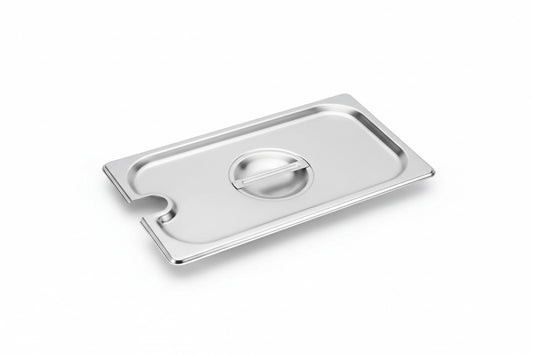 Browne Foodservice 575549 Steam Table Pan Lid, 1/3 Size, Notched